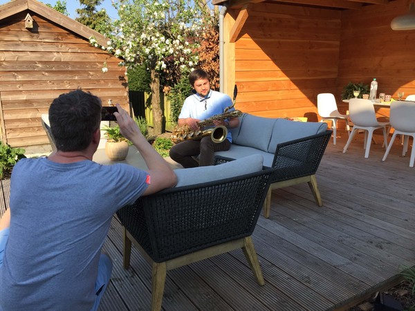 Vitaly Vatulya in the garden